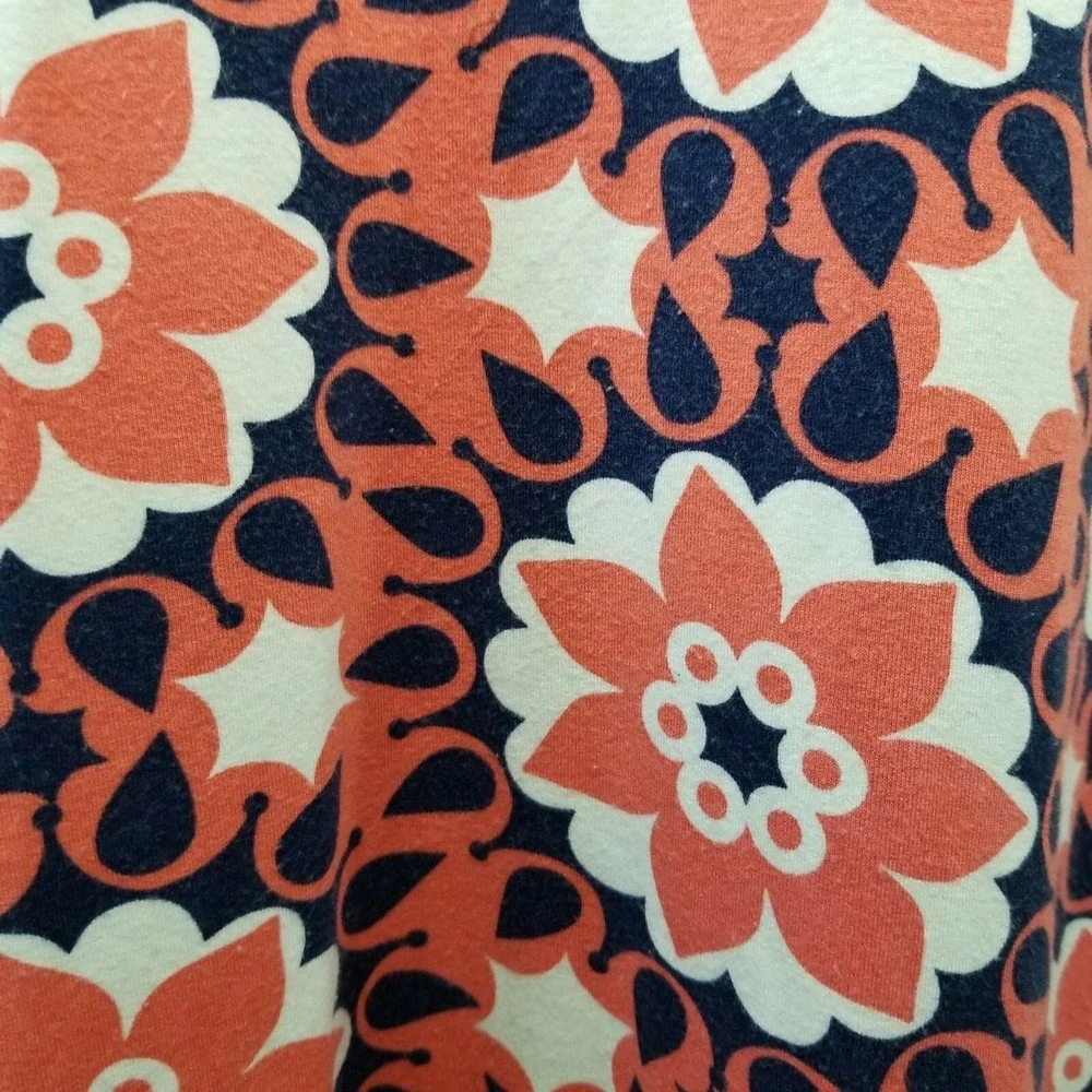 Boden 6 Dress Pink White Retro Floral Notch Collar‎ Stretch Jersey Coquette